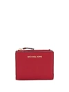 Michael Kors Snap Logo Wallet In Red