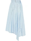 JW ANDERSON ASYMMETRIC BELTED PANELLED SKIRT