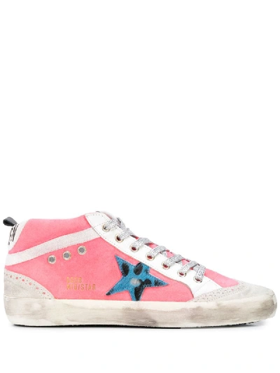 Golden Goose Mid-star Lace-up Sneakers In Pink