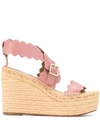 CHLOÉ LAUREN PLATFORM WEDGE ESPADRILLES