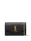 Saint Laurent Monogram Envelope Bag In Black