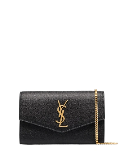 Saint Laurent Monogram Envelope Bag In Black