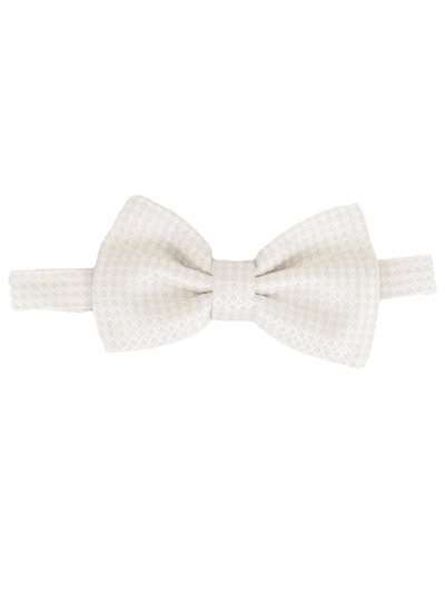 Dolce & Gabbana Jacquard Bow Tie In White