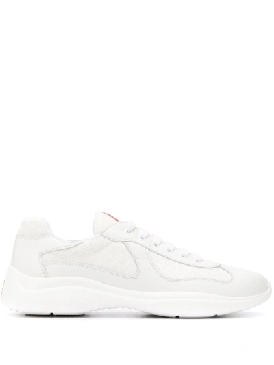 Prada Linea Rossa America's Cup Sneakers In White