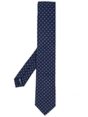 FERRAGAMO GANCINI EMBROIDERY SILK TIE