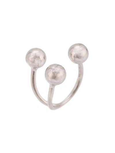 Mugler Ball Finger Ring In Silver