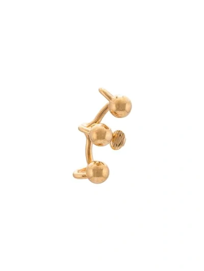 Mugler 球体造型耳骨夹 In Gold