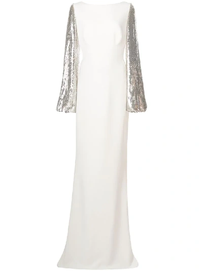Stella Mccartney Oberon Sequin-embellished Gown In White