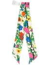 GUCCI FLORAL PRINT NECK SCARF