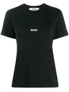 Msgm Small Logo Printed T-shirt In Black