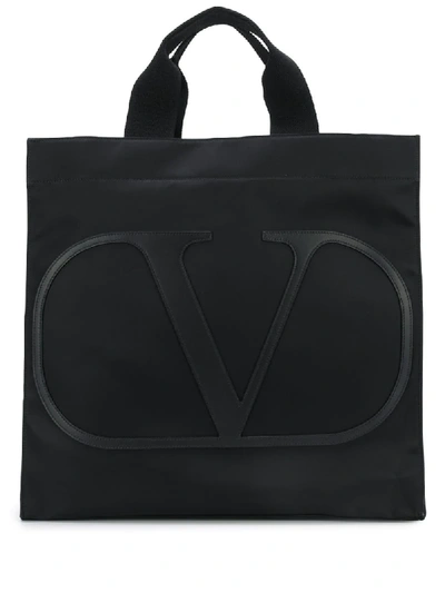 Valentino Garavani Garavani Xl Logo Tote Bag In Black
