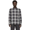 RAG & BONE RAG AND BONE BLACK CHECK FIT 2 TOMLIN SHIRT