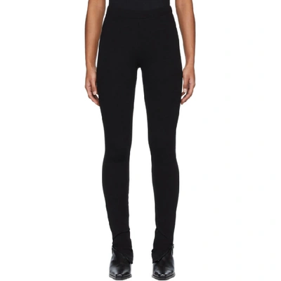 Totême High-rise Ribbed-trim Stretch-knit Leggings In Black