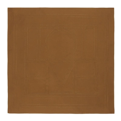 Totême Toteme Brown Silk Trouserelleria Scarf In 922 Brick