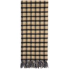 GUCCI NAVY & YELLOW WOOL CHECK GG SCARF