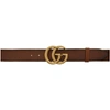 GUCCI GUCCI BROWN LEATHER GG BELT