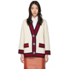 GUCCI OFF-WHITE TWEED OVERSIZED CARDIGAN