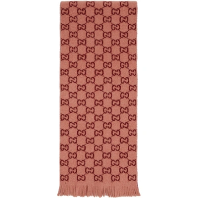 Gucci Pink Lady Longfog Scarf In 5873 Pink