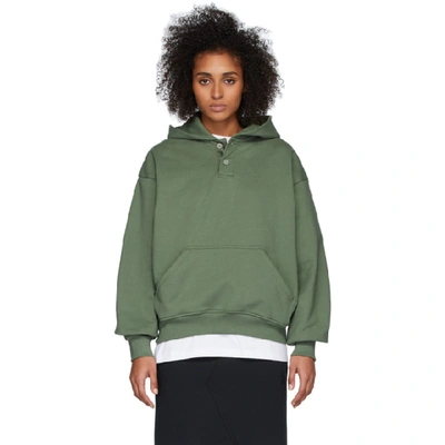 Fear Of God Green Sixth Collection Everyday Henley Hoodie In 310 Armygre