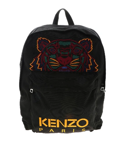 Kenzo Xl Tiger Backpack In Black
