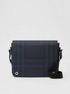 BURBERRY London Check and Leather Satchel