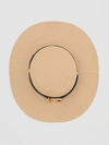 BURBERRY Monogram Motif Leather Belt Detail Cotton Desert Hat