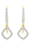 Monica Vinader Diamond And 18k Yellow Gold Vermeil Riva Mini Kite Drop Earrings In Yellow Gold/ Diamond
