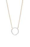 MONICA VINADER RIVA CIRCLE DIAMOND PENDANT NECKLACE,GP-NK-RICI-DIA