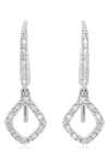 Monica Vinader Diamond And Sterling Silver Riva Mini Kite Drop Earrings In Silver/ Diamond