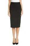 Max Mara Taglio Pencil Midi Jersey Skirt In Black