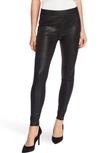 Vince Camuto Faux-leather Snake-pattern Pull-on Pants In Rich Black