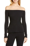 ALTUZARRA OFF THE SHOULDER RIB SWEATER,120-8404 KYS980