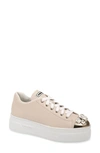 Miu Miu Crystal Cap Toe Sneaker In Black