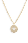 Estella Bartlett Gold-plated Starburst Disc Pendant Necklace In Gold