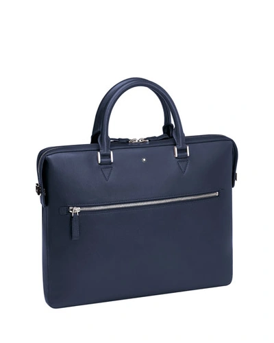 Montblanc Meisterstuck Sfumato Medium Document Case- Navy In Blue