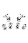 OX & BULL TRADING CO. OX AND BULL TRADING CO. SILVER KNOT STUD SET,OB-KNT-SS