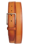 NORDSTROM MEN'S SHOP MARCO BURNISHED LEATHER BELT,NO381367MN