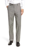 BERLE TOUCH FINISH FLAT FRONT PLAID CLASSIC FIT STRETCH HOUNDSTOOTH DRESS PANTS,730-09 HA