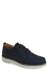 Samuel Hubbard Free Plain Toe Derby In Navy Nubuck