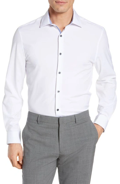 Wrk Slim Fit Solid Performance Stretch Dress Shirt In White
