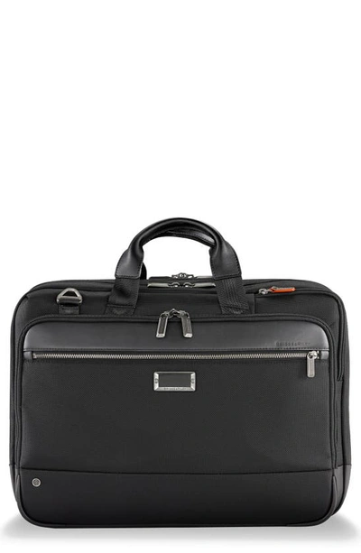 Briggs & Riley @work Large Expandable Ballistic Nylon Laptop Briefcase With Rfid Pocket In Black