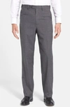 BERLE SELF SIZER WAIST PLAIN WEAVE FLAT FRONT WASHABLE TROUSERS,980-57 SS