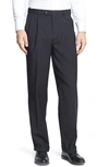 BERLE SELF SIZER WAIST PLAIN WEAVE FLAT FRONT WASHABLE TROUSERS,980-46 SSP