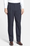 BERLE BERLE SELF SIZER WAIST PLAIN WEAVE FLAT FRONT WASHABLE TROUSERS,980-17 SSP