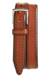 JOHNSTON & MURPHY PERFORATED LEATHER BELT,75-7405