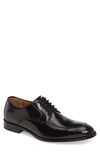 Johnston & Murphy Ridgeland Plain Toe Leather Oxford In Black Leather