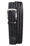 TORINO WOVEN LEATHER BELT,54050