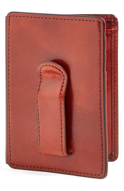 Bosca Old Leather Front Pocket Id Wallet In Cognac