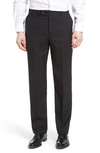 BERLE BERLE LIGHTWEIGHT PLAIN WEAVE FLAT FRONT CLASSIC FIT TROUSERS,991-59 HA