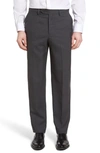 BERLE LIGHTWEIGHT PLAIN WEAVE FLAT FRONT CLASSIC FIT TROUSERS,991-58 HA